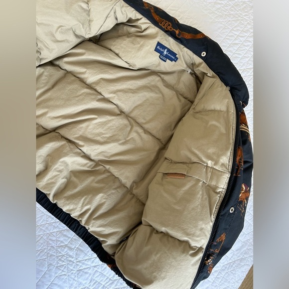 Ralph Lauren Down Filled Bomber Equestrian Jacket Vintage Puffer Horse- RARE - Picture 7 of 9